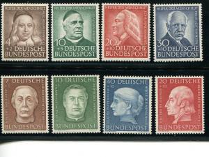 Germany B334-7, B338-41 Mint LH