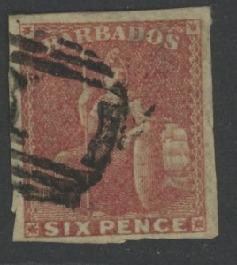 Barbados 8 used solid margins, cv $140 (2210 348)