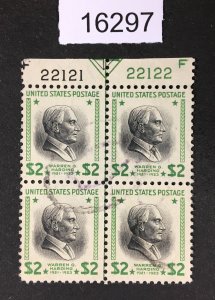 MOMEN: US STAMPS # 833 USED PLATE BLOCK OF 4 LOT #16297