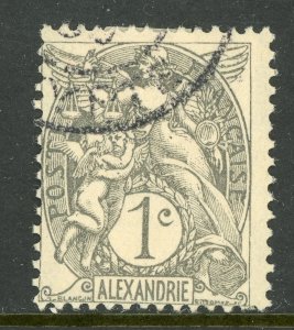 Egypt - Alexandria 1902 French Colony 1¢ Scott #16 VFU Z238