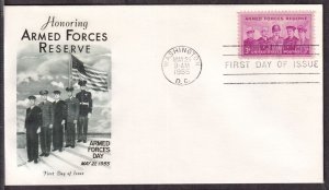 1955 Armed Forces Reserve Sc 1067-7 FDC with early Fleetwood cachet