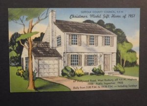 1951 USA Postcard Cover Boston MA to Worchester MA Christmas Model Gift Home