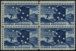 SC#C53 7¢ Alaska Statehood Block of Four (1959) MNH