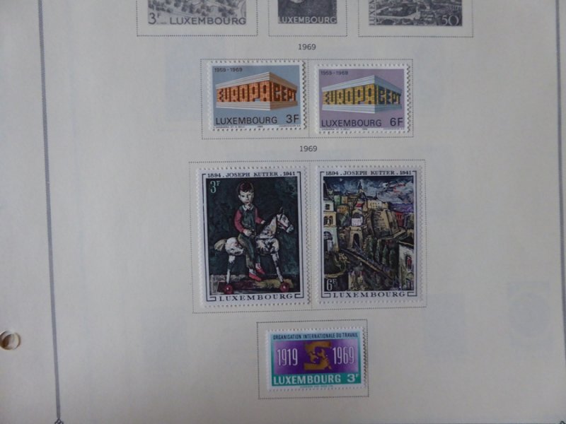Luxemburg 1874-1966 Stamp Collection on Scott International Stamp Album pages