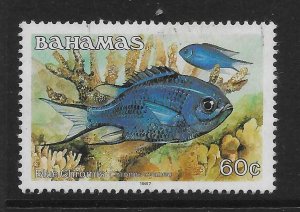 BAHAMAS SG797 1987 60c BLUE CHROMIS USED