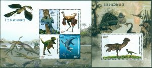 DINOSAURS PREHISTORIC ANIMALS FAUNA MNH STAMPS SET
