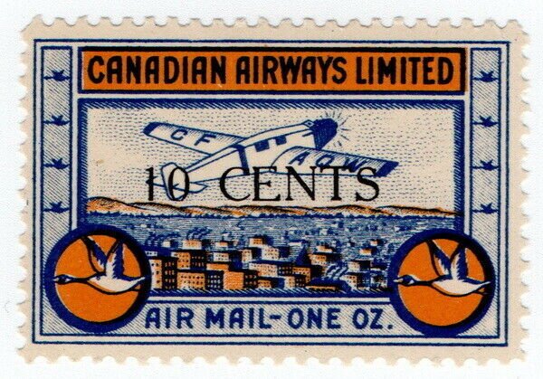 (I.B) Canada Private Air Mail : Canadian Airways 10c