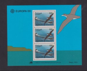 Portugal  Madeira    #110a   MNH    1986  sheet  Europa bird