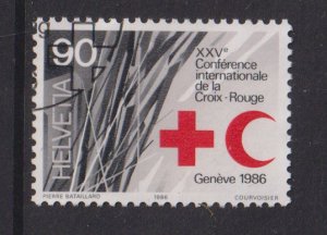 Switzerland  #802 used  1986 Red Cross conference 90c