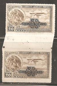 Mexico SC C49 Mint  Hinged. Gutter pairs