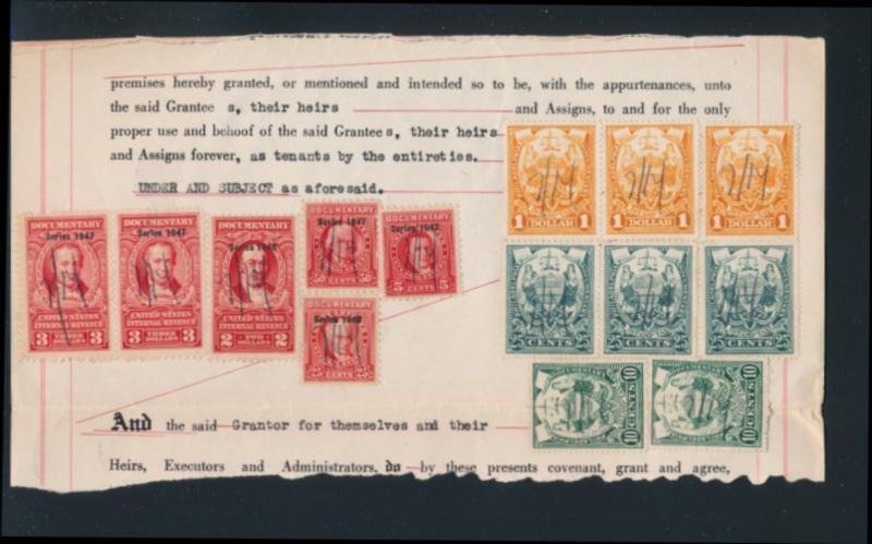U.S. R475 1948 PENNSYLVANIA DEED WITH PHIL. REVENUES