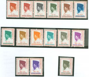 Indonesia #B165-179  Single (Complete Set)