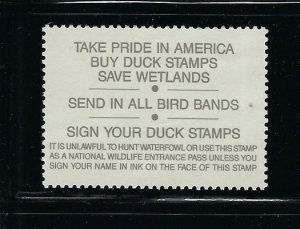 US # RW57- 1990 HUNTING PERMIT STAMP- MINT NEVER HINGED