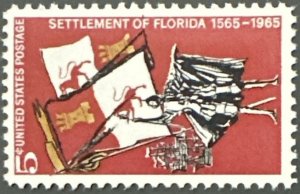 Scott #1271 1965 5¢ Florida Settlement MNH OG VF