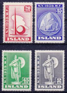 Iceland 213-16 MNH 1939 NY World's Fair CV $120.00