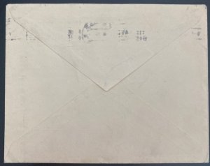 1937 Kaunas Lithuania Slogan cancel Commercial cover To Worcester MA Usa