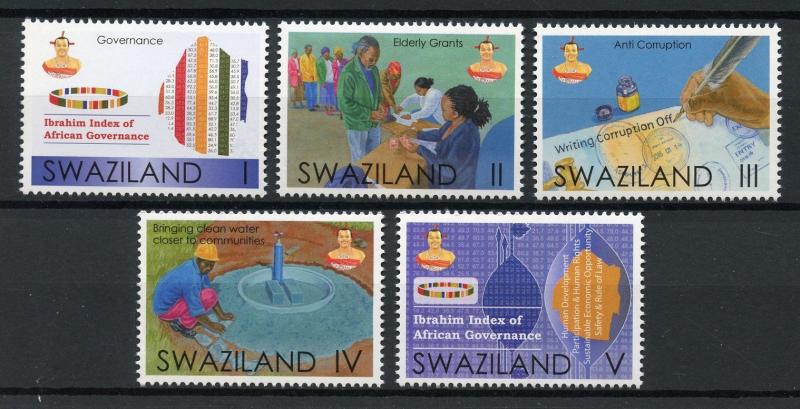 Swaziland 2016 MNH Ibrahim Index of African Governance 5v Set Politics Stamps