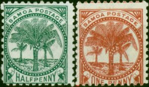 Samoa 1899 Colour Change Set of 2 SG88-89 Fine MM (4)