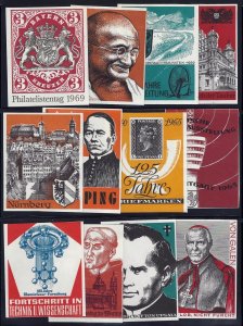 GERMANY 1950 70 COLLECTION OF 21 POSTER STAMPS