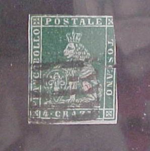 ITALY TUSCANY STAMP #14  cat.$175.00 USED