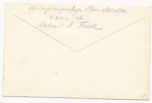 Germany POW Censored Cover Lt. K. Fride Hann-Munden