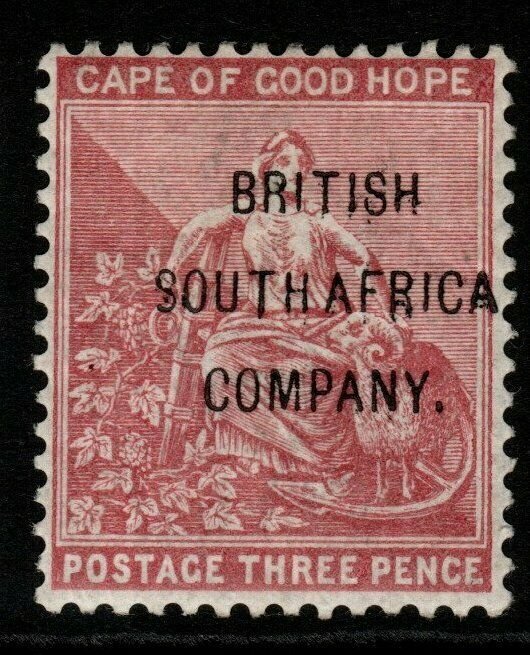 RHODESIA SG61 1896 3d PALE CLARET MTD MINT