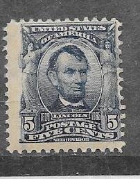 US# 304 5c Abraham Lincoln , blue, (MNH) CV. $150.00