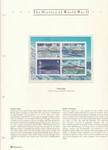 GIBRALTAR STAMPS SHEET H.M.S. CALPE  & H.M.S. VICTORIOUS  UNMOUNTED MINT