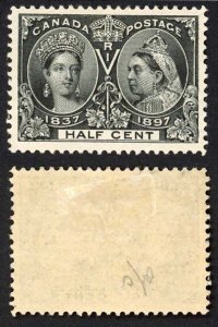 Canada SG121 1/2c Black 1897 Jubilee M/M Fresh Colour Cat 75 Pounds