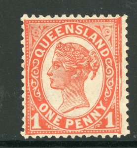 Queensland 1896 1p  Vermillion  SG 229 Perf 13½x 13 Mint D405 ⭐⭐⭐⭐⭐⭐