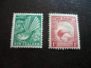 Stamps - New Zealand - Scott# 185-186 - Mint Hinged Partial Set of 2 Stamps