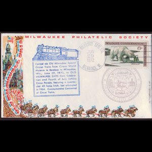 U.S.A. 1972 - Comm.Cover - Circus Trains