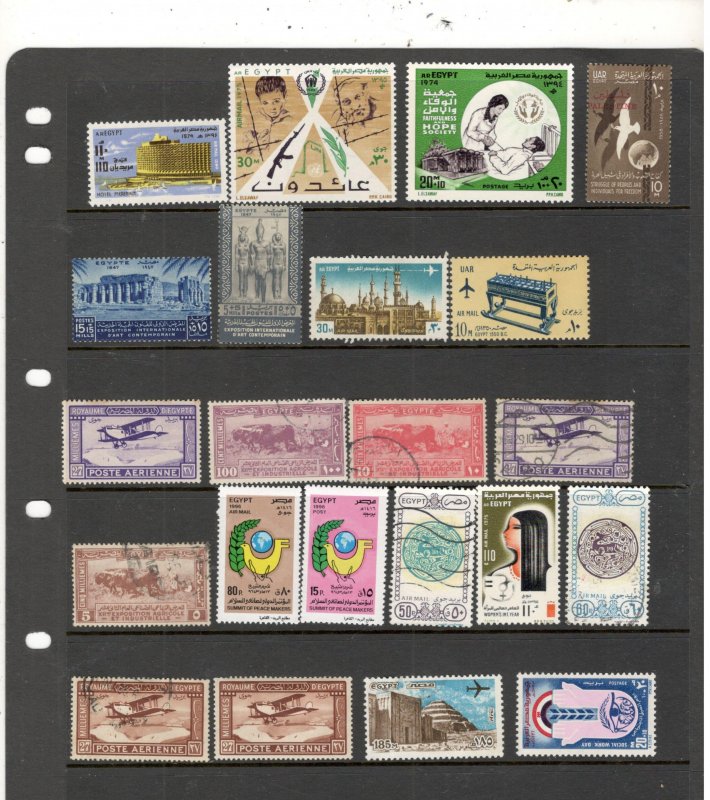 EGYPT COLLECTION ON STOCK SHEET, MINT/USED