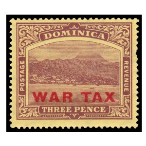 DOMINICA ISLAND STAMP. YEAR 1918. SCOTT # MR4. UNUSED