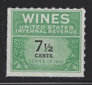 US Revenues Wine re120, 7 1/2-cent frac. value, MNH