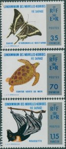 New Hebrides French 1974 SGF200-F202 Wild Life MLH