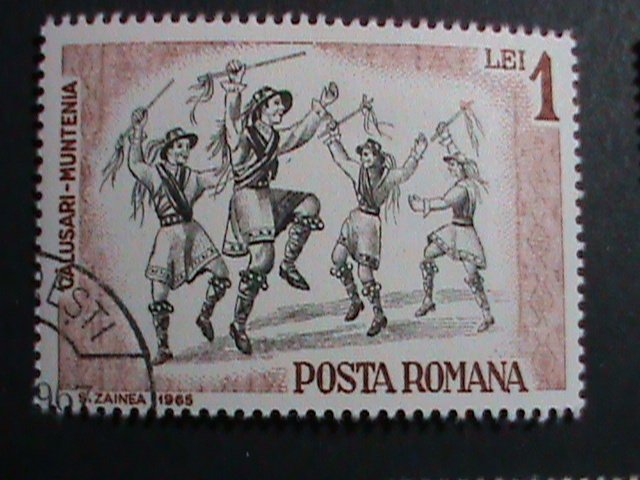 ​ROMANIA STAMP- WORLD NATIONAL DANCES-CTO STAMPS SET VERY FINE