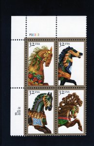 2976-2979 Carousel Horses, MNH UL-PB/4 (#P33333)