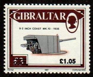 GIBRALTAR 1991 ,Ovpt stamp   # 595 MNH