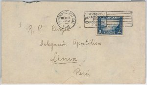 52440 UNITED STATES - POSTAL HISTORY: SC 403 perf 10 on COVER to PERU - EXPO
