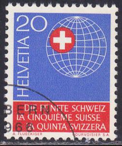 Switzerland # 476, Society of Swiss Abroad, Used