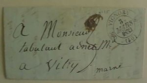 FRANCE VIGNORY FLOWER 1832 CANCEL