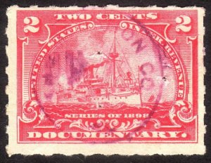 1898, US 2c, Documentary, Used, Sc R164