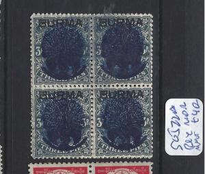  BURMA JAPANESE OCCUPATION (P0409B) ON INDIA KGV 3P SG J22A BL OF 4  MNH  ROWELL