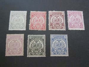 Transvaal 1885 Sc 123-5,127-30 MH