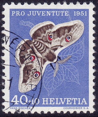 Switzerland - 1952 - Scott #B211 - used - Insect Butterfly