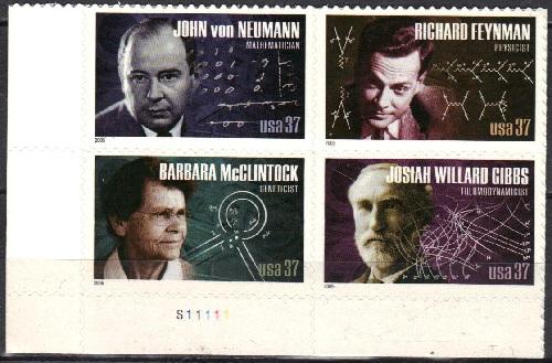 #3906-09, PB-4L/L. \American Scientists\, MNH. 37 cent