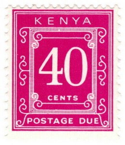 (I.B) KUT Postal : Kenya Postage Due 40c