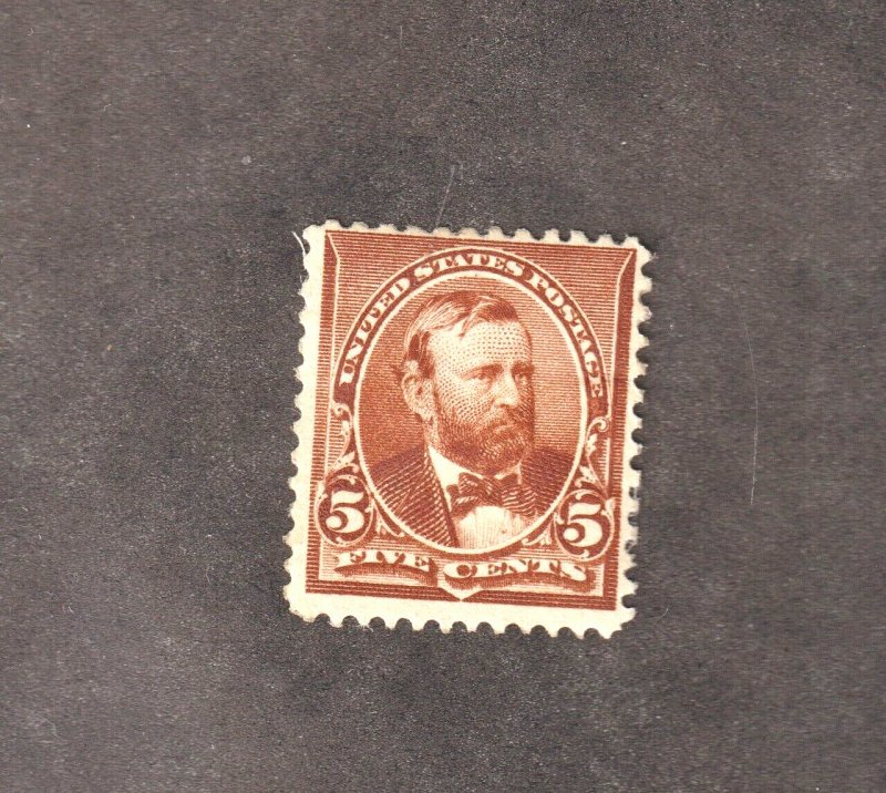 US Stamp 1890 Scott #223 5c President Grant Unused NH  ***  Regummed