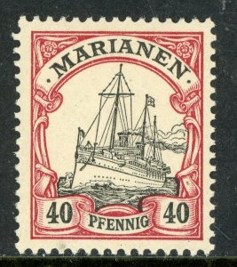 Mariana Islands 1901 Germany 40 pfg Unwatermarked Yacht Ship Scott #23 MNH F491